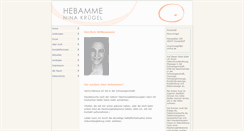 Desktop Screenshot of hebamme-nina-kruegel.de