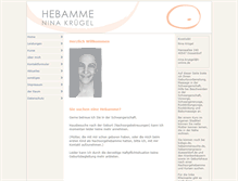 Tablet Screenshot of hebamme-nina-kruegel.de